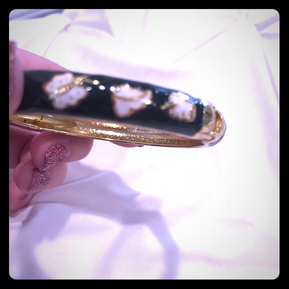 Leaves, Flowers, Butterfly Magnet Bangle - Picture 1 of 7